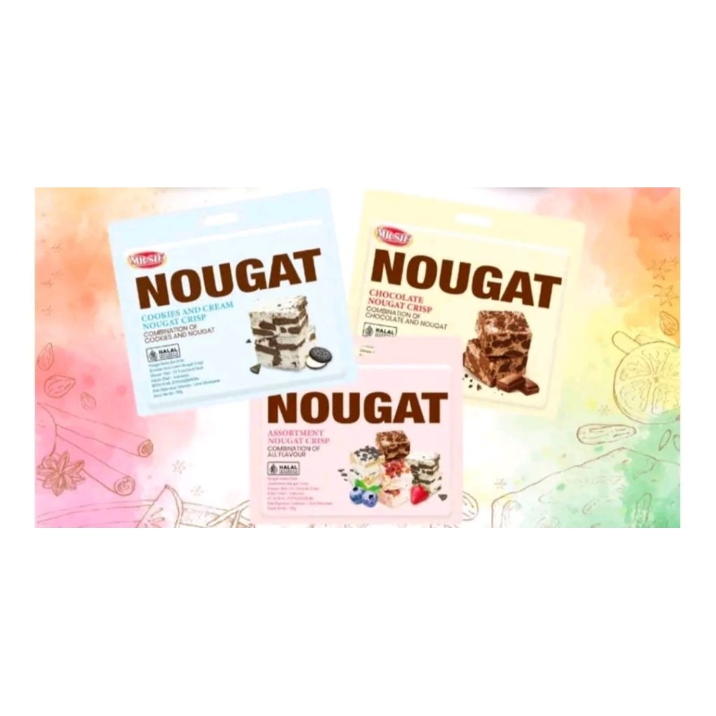 

MR. SIF NOUGAT CHOCOLATE CRISP || COOKIES & CREAM || ASSORTMENT 150GR