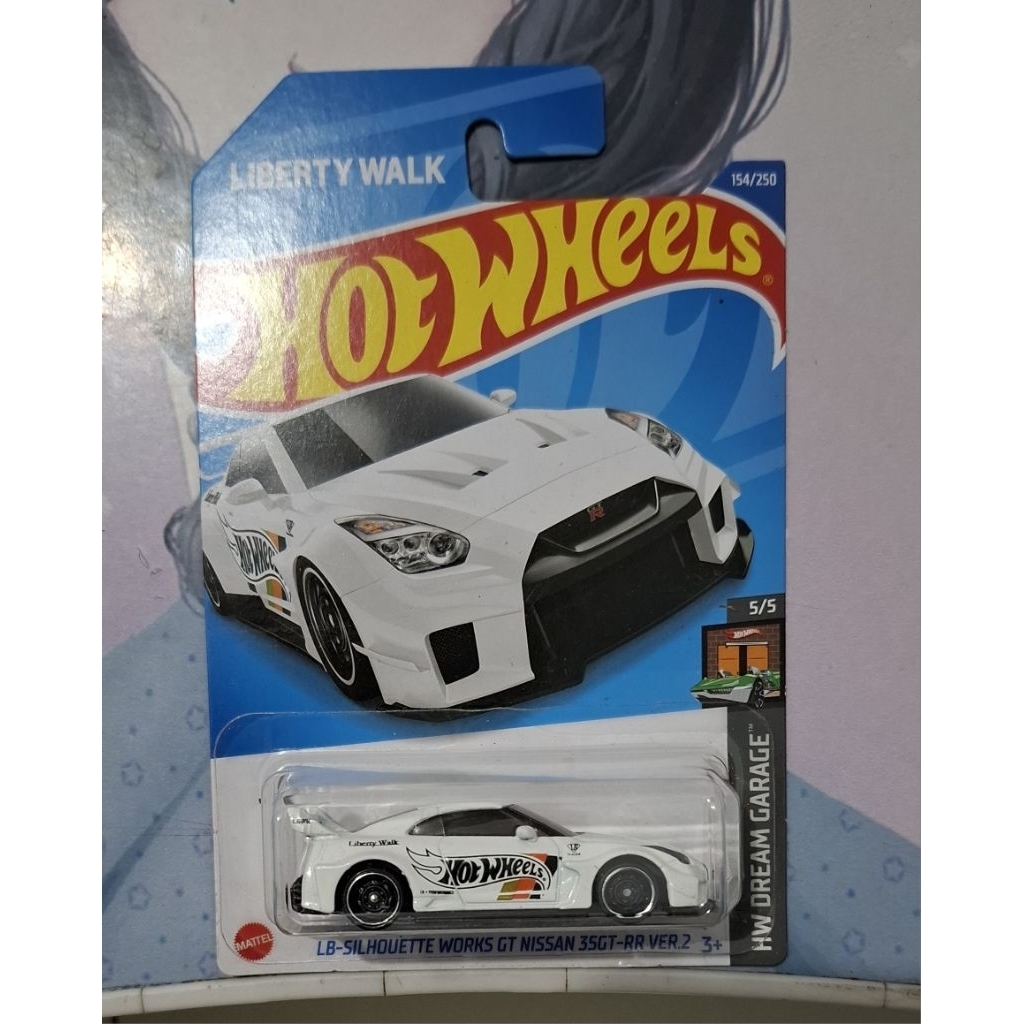 Hot Wheels Nissan GTR R35 LB Silhouette Works GT Nissan 35GT RR Ver 2 Liberty Walk White 2022