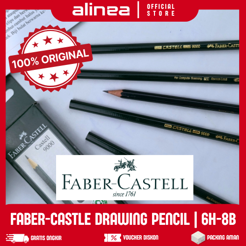

Pensil Gambar Faber-Castell Asli 6H-B8 – Original 100%, Semua Ketebalan Lengkap | Pensil Sketsa & Shading