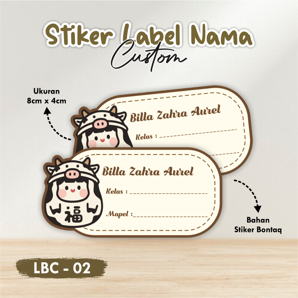 

STIKER LABEL BUKU CUSTOM LUCU - LABEL NAMA ANAK SEKOLAH WATERPROOF