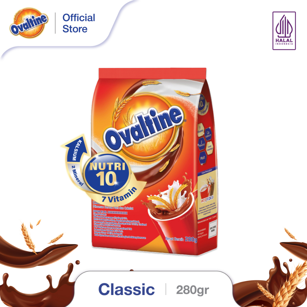 

OVALTINE Classic Susu Bubuk Coklat 280g
