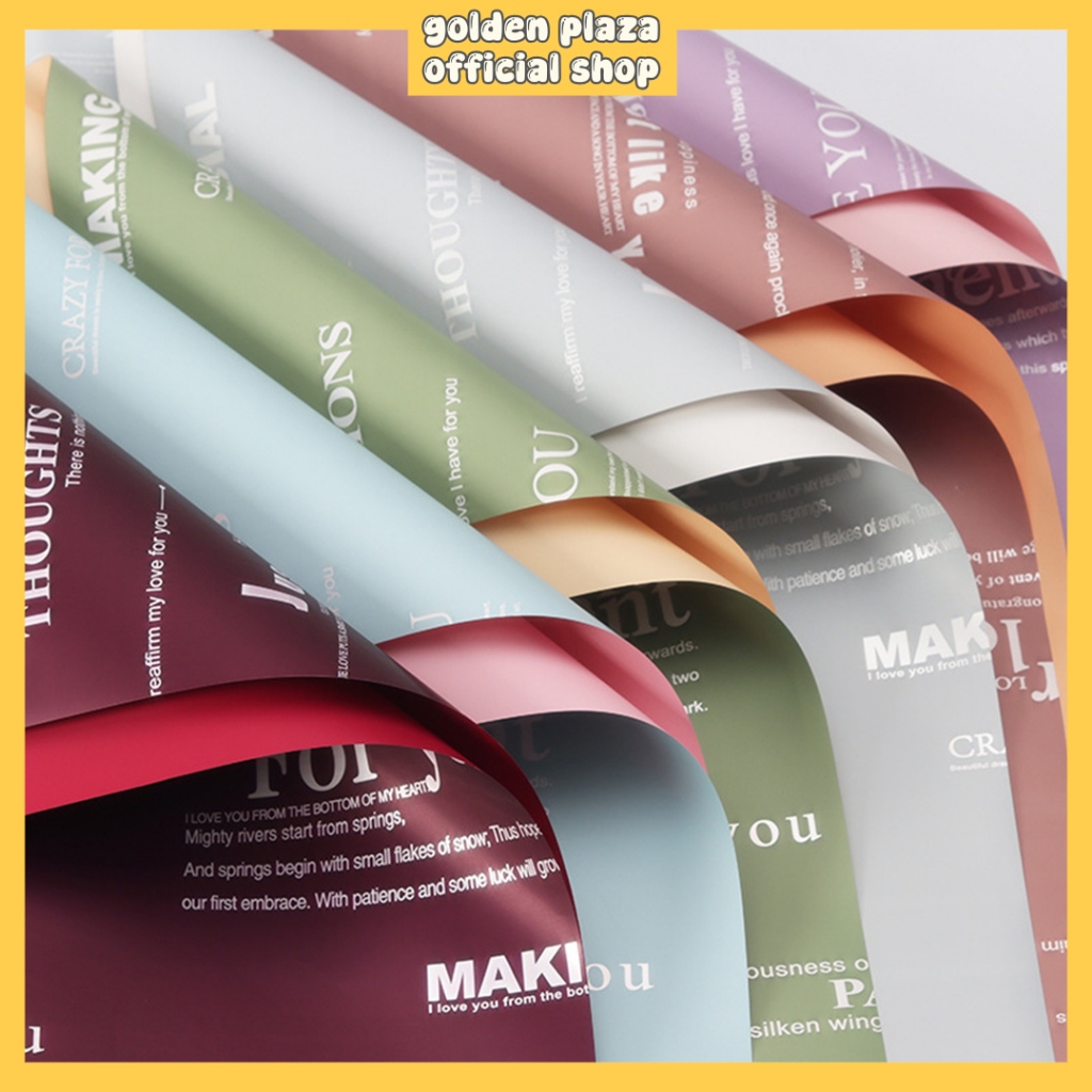 

Flower Wrapping Quotes Kertas Bunga Buket Tulisan Import KB6082