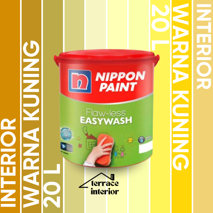 Cat Tembok Nippon Paint Flawless Easywash Interior Warna Kuning 20 Liter