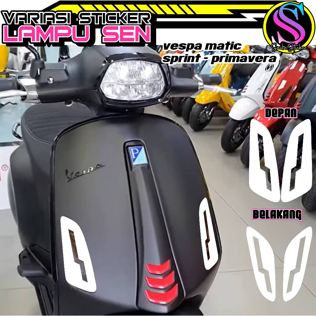 VARIASI LAMPU SEIN VESPA SPRINT/STICKER LAMPU SEIN VESPA PRIMAVERA/CUTTING STIKER LAMPU SEIN (A)