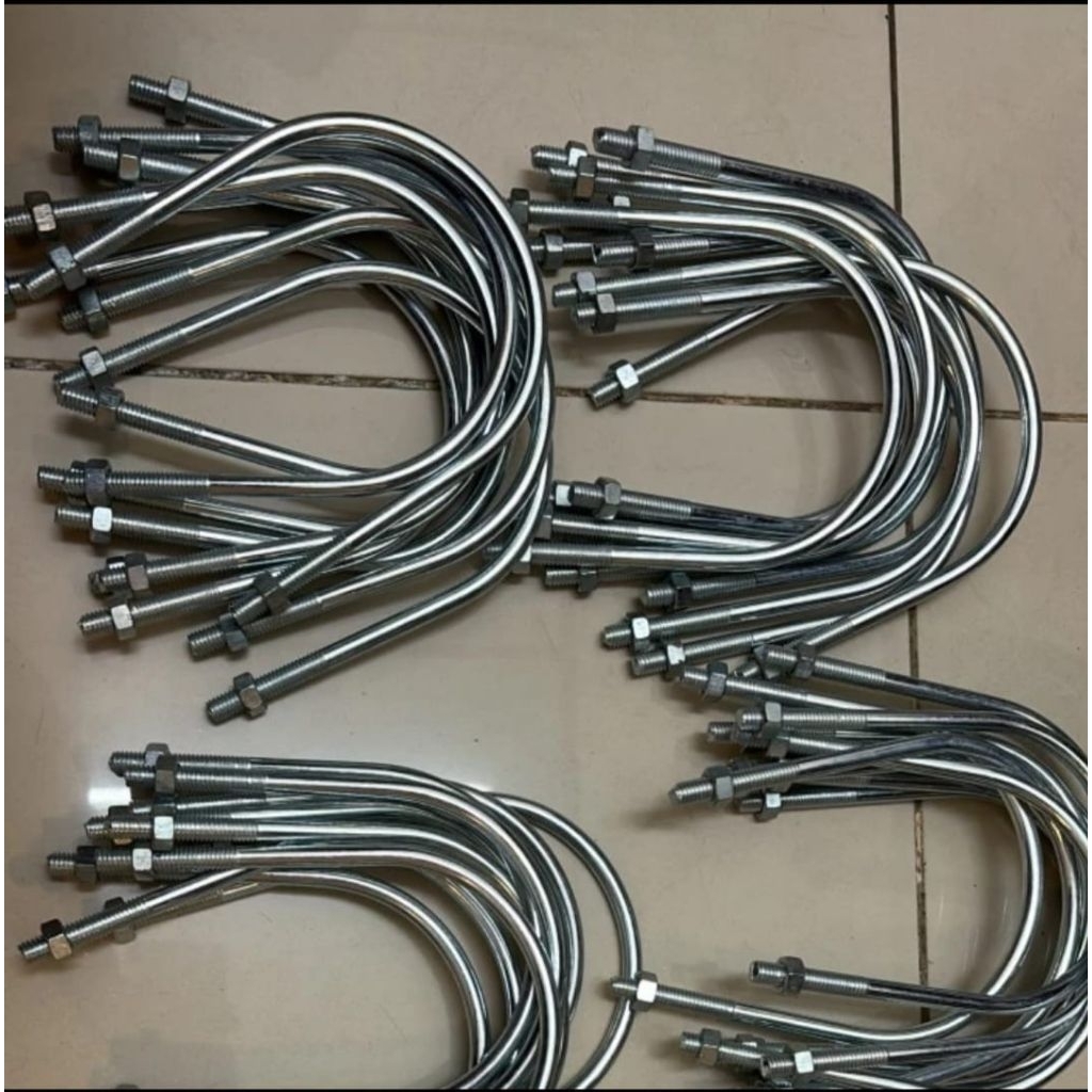 u bolt stainless m10 x 2"