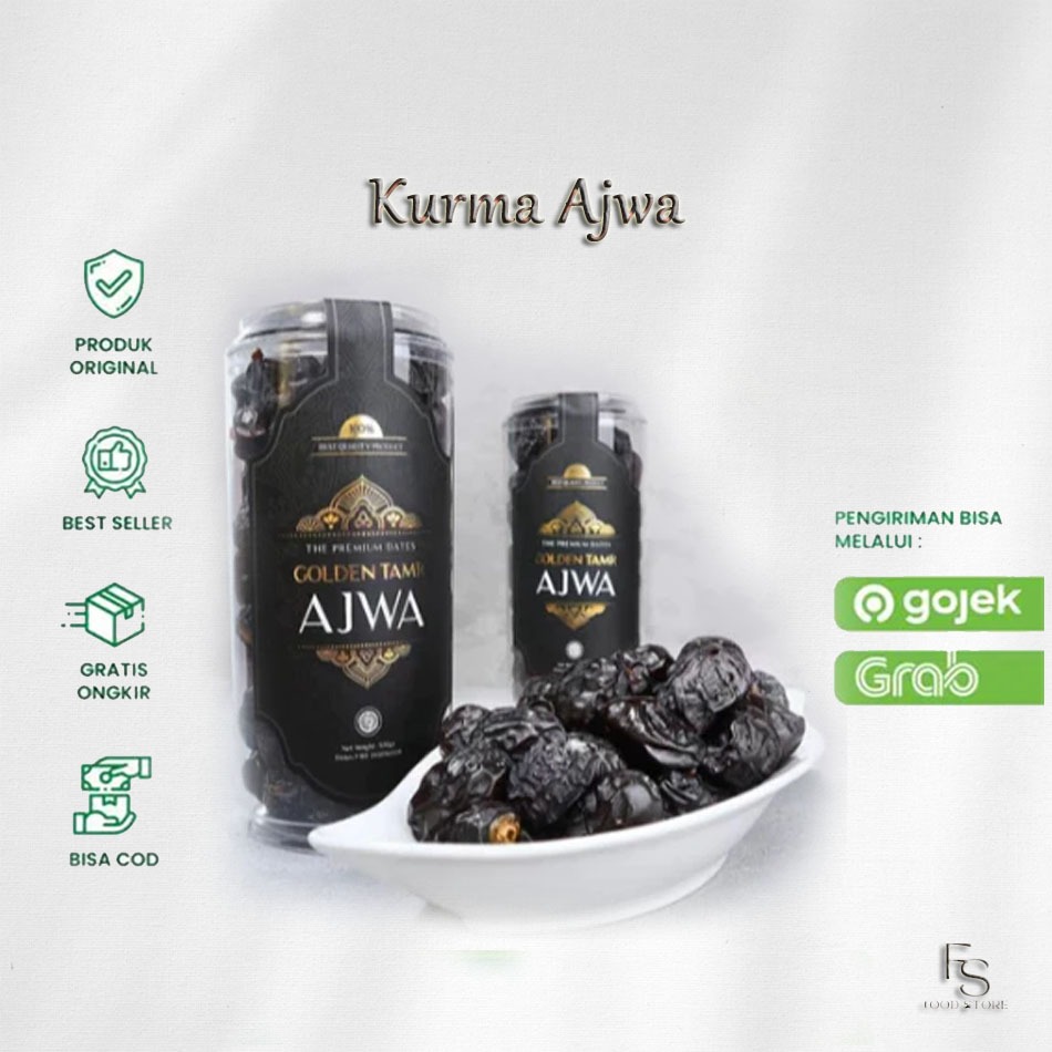

KURMA AJWA 500 GR/KURMA NABI/KURMA AJWA MADINAH KURMA NABI 500 GR