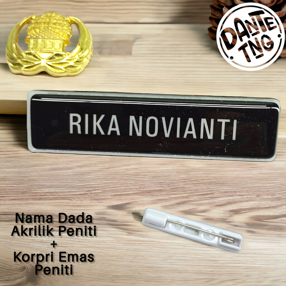 

PO 1 Hari. Paket Nama Dada PENITI dan Pin Korpri | Bisa Proses dan Kirim 1 Hari!