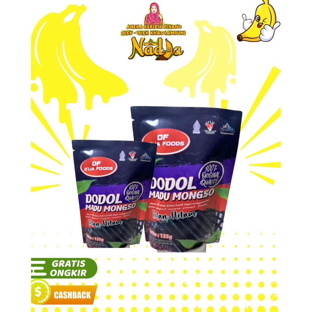 

Dodol Madu Mongso ketan hitam&nanas | keripik Nadia