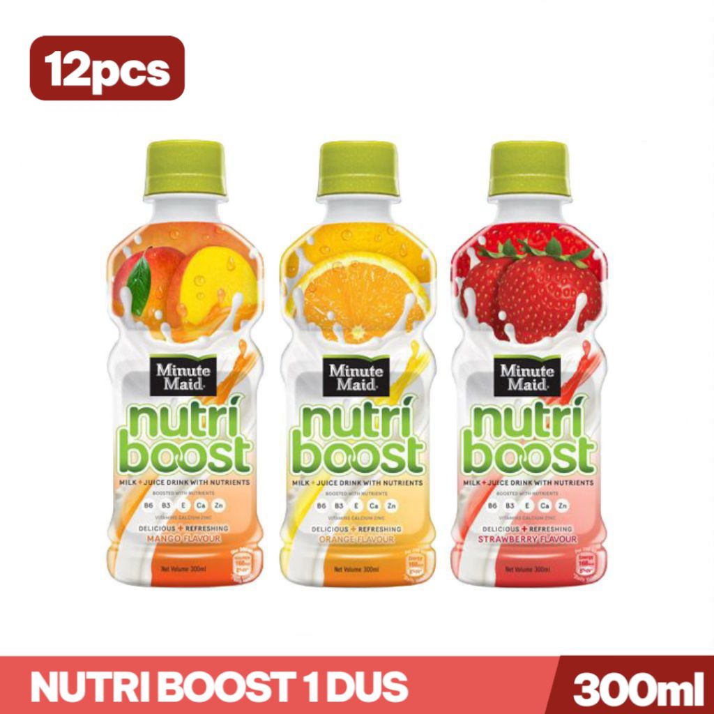 

Nutriboost strawberry jeruk mangga 300 ml 1Dus isi 12 pcs