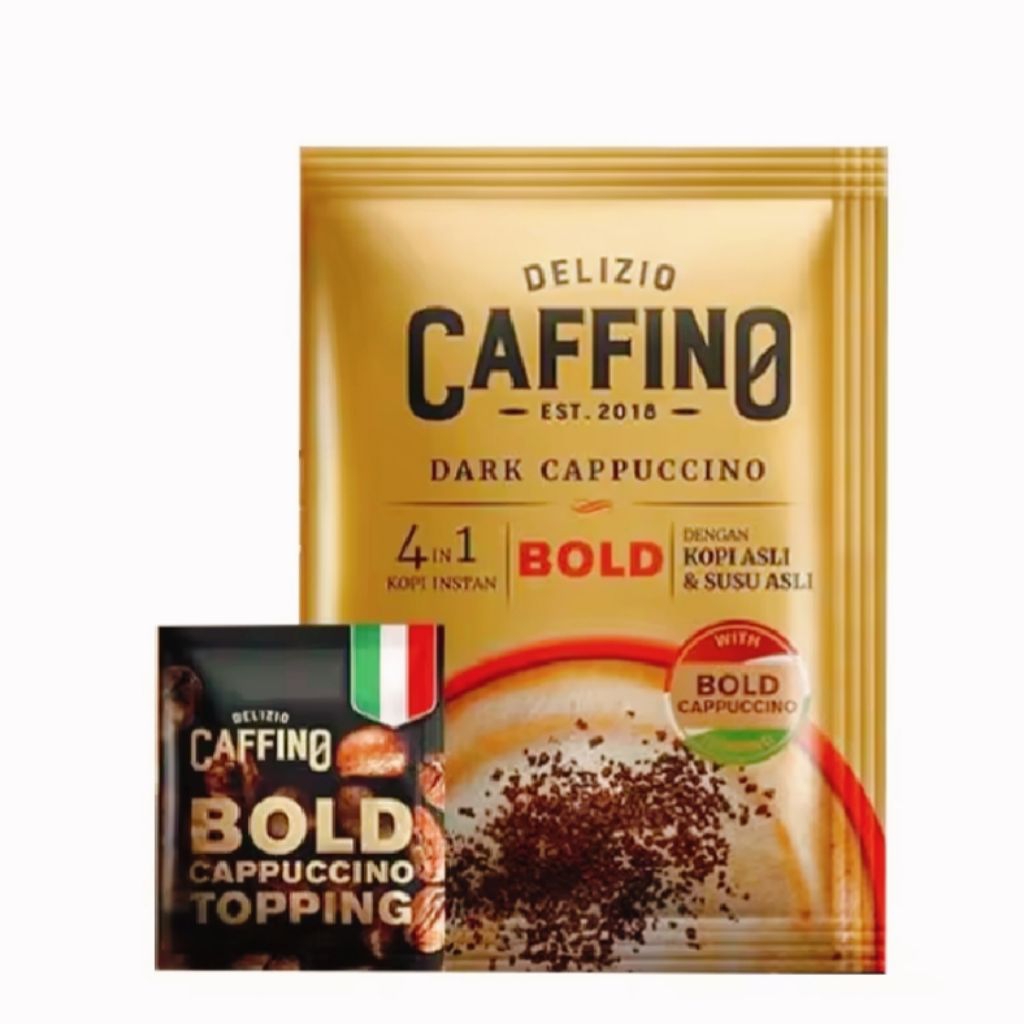 

Kopi Caffino Bold Dark Cappuccino - Delizio Kopi Capucino 4in1 Kopi Instan Bold Dengan Kopi Asli dan Susu Asli Kemasan 5 Sachet