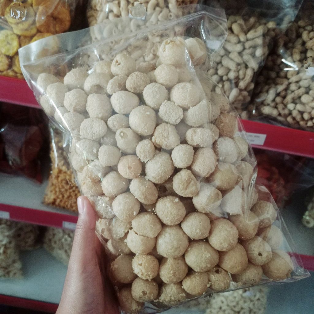

Tahu Bulat Mini 250 gram | Keripik Tahu Bulat Krispi | Kerupuk Tahu