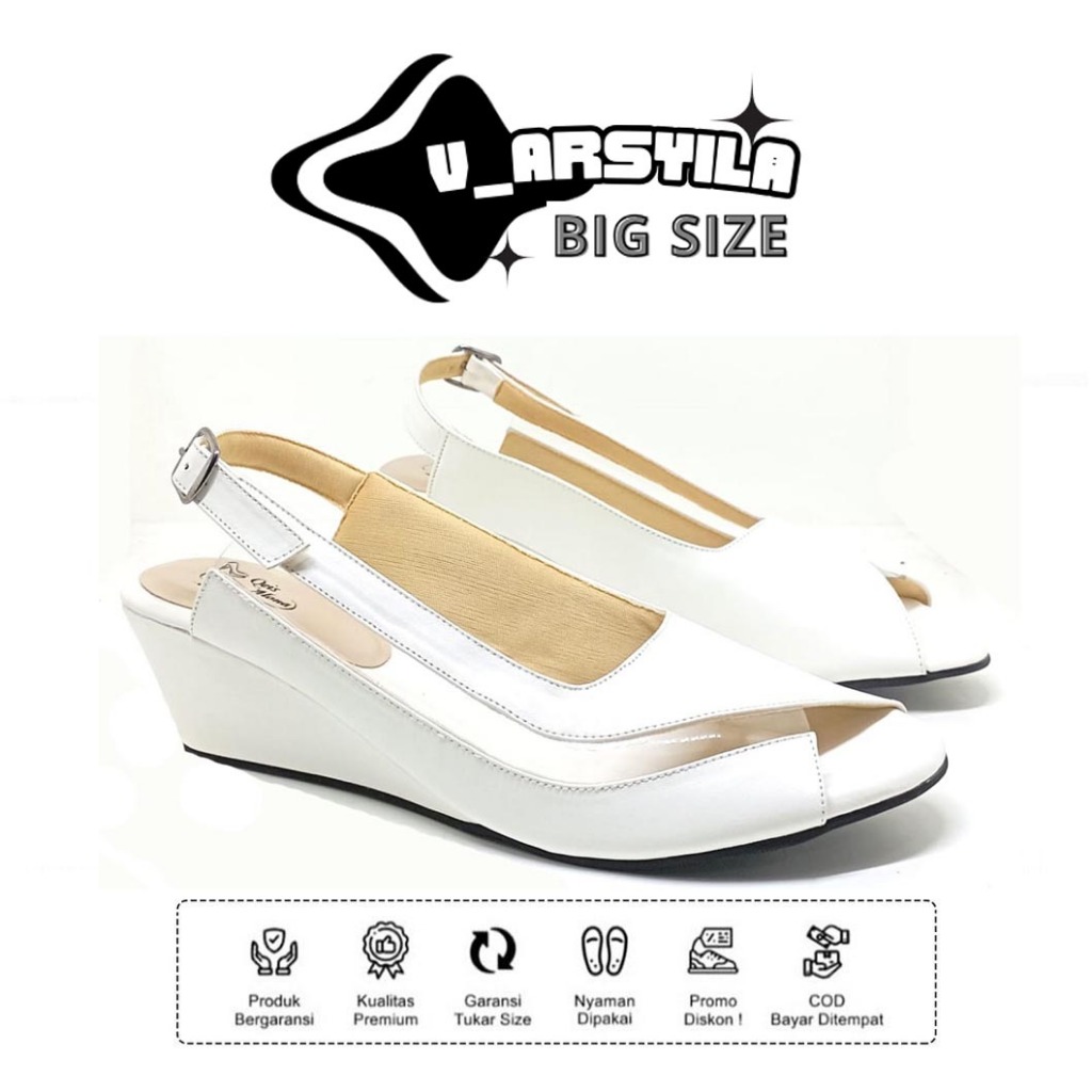 ARSYILA - Sandal Heels Formal Wanita Ukuran Big Size 41-45 / Sepatu Sandal Pesta Pernikahan Cewek Uk