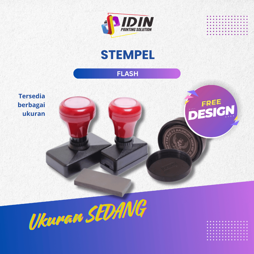 

Stempel Sedang Standard Custom Berbagai Ukuran Perusahaan Instansi - Percetakan Idin Printing Solution