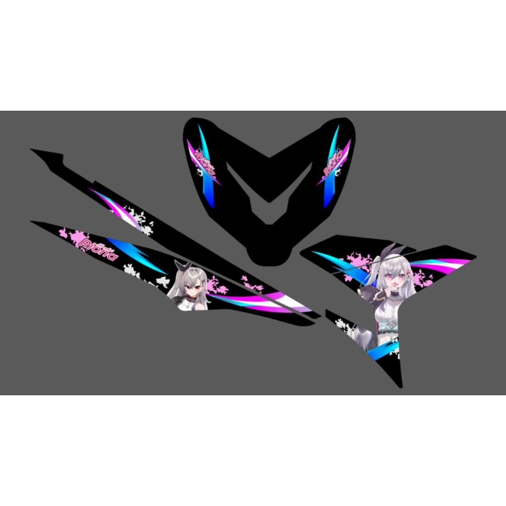 STRIPING STICKER TRANSPARANT YAMAHA MX KING COPY DESAIN ANIME