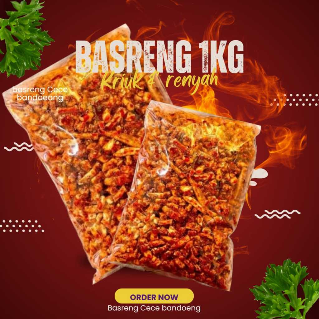 

Basreng bakso goreng pedas daun jeruk 1 Kg
