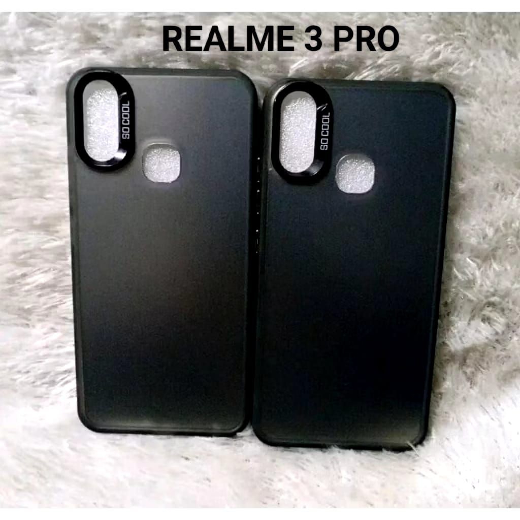 CASE IMD REALME 3 / REALME 3 PRO SOFTCASE HOLOGRAM BLACK SILIKON SOCOOL
