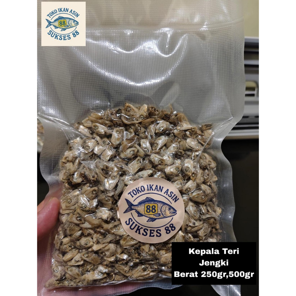 

Kepala Teri Jengki 250gr / 500gr | Teri Kering Gurih | Cocok untuk Sambal & Bumbu Masak
