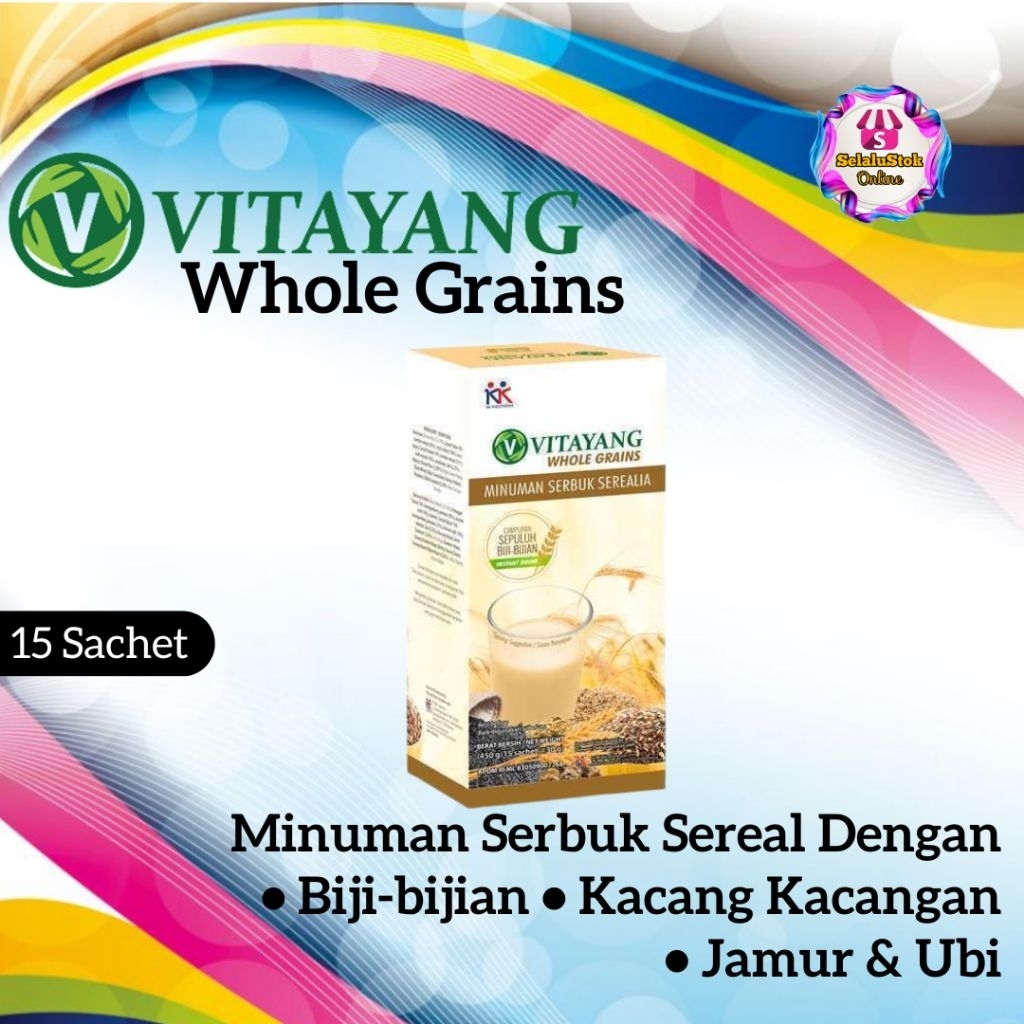 

Vitayang Whole Grains Serbuk Serelia Sereal Diet Peganti Sarapan Padat Gizi mengenyangkan Original