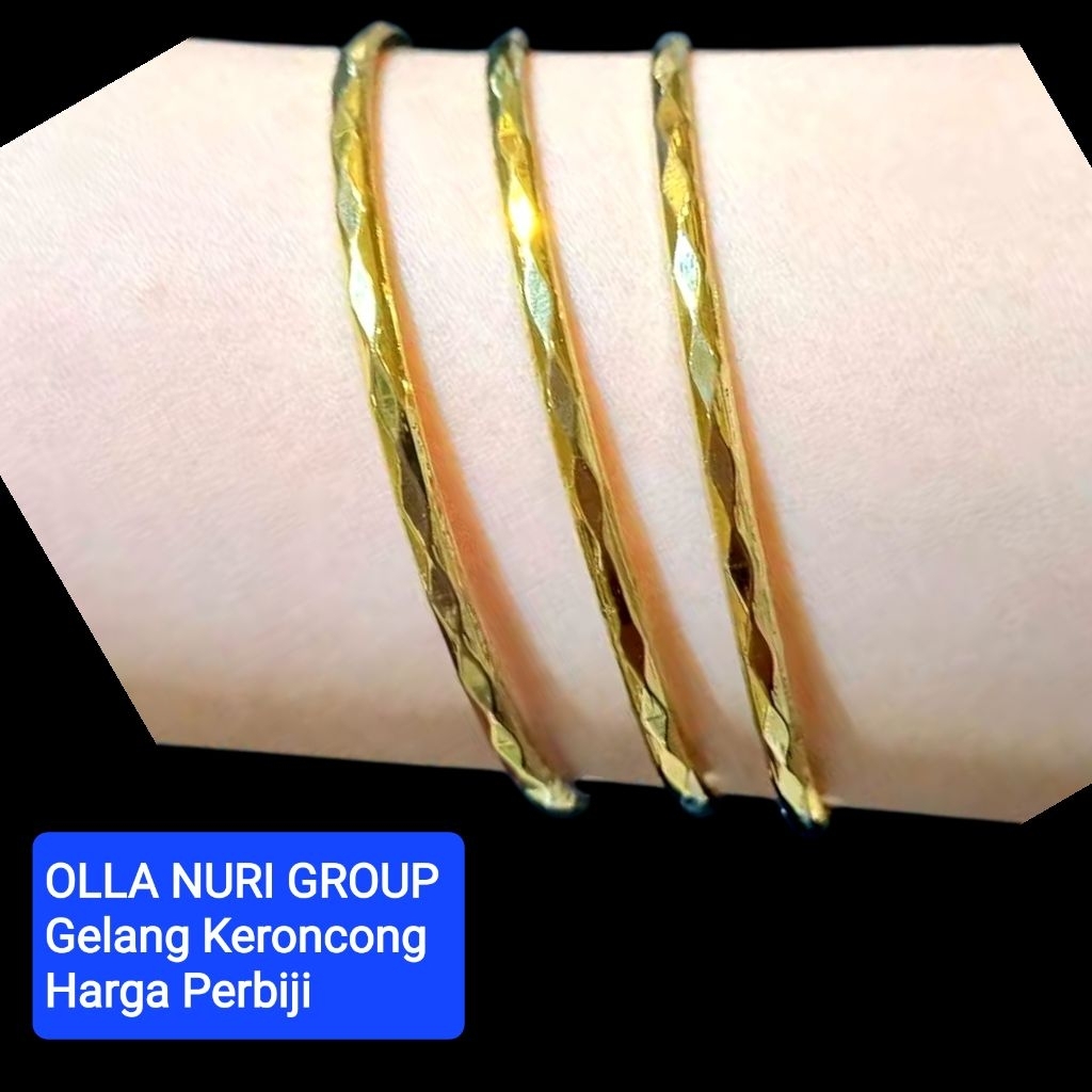 Gelang Keroncong Emas Muda HARGA PERBIJI (1,7 Gram/pcs)