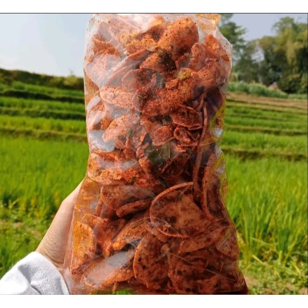 

BASRENG KOIN/KRIPIK BASRENG PEDAS DAUN JERUK GURIH ASIN KEMASAN KILOAN