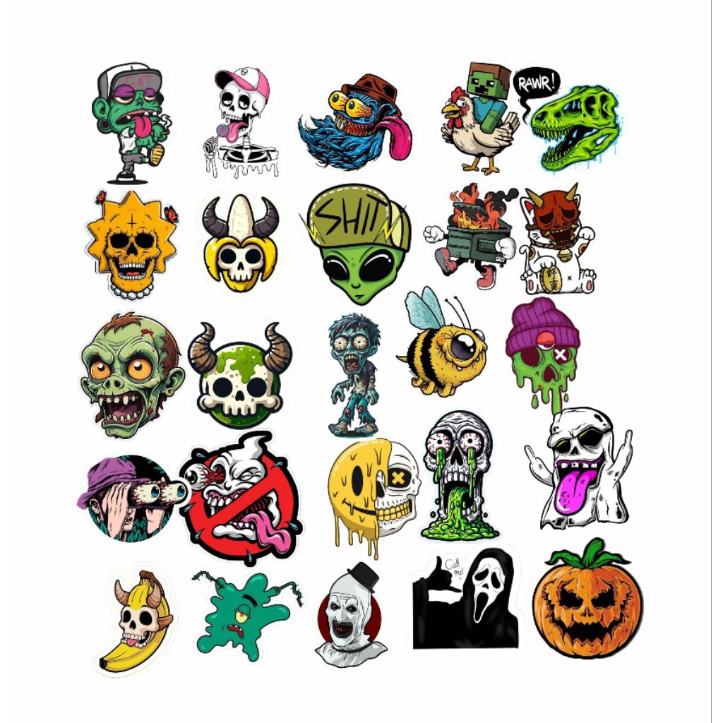 

Stiker vynel + Laminasi + Die Cut ✨⚡isi 25 pcs