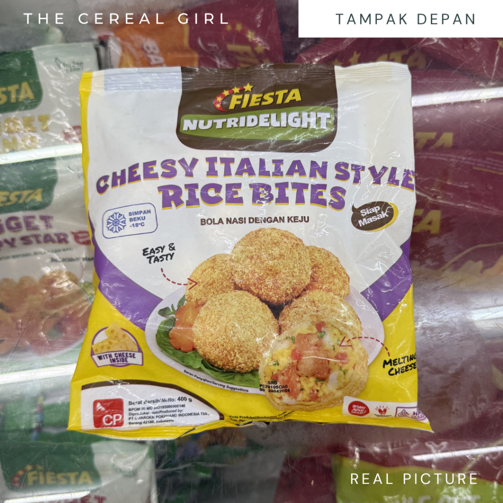 

[KONDISI BARU - 100% ORIGINAL] FIESTA Nutridelight Cheesy Italian Style Rice Bites 400gr