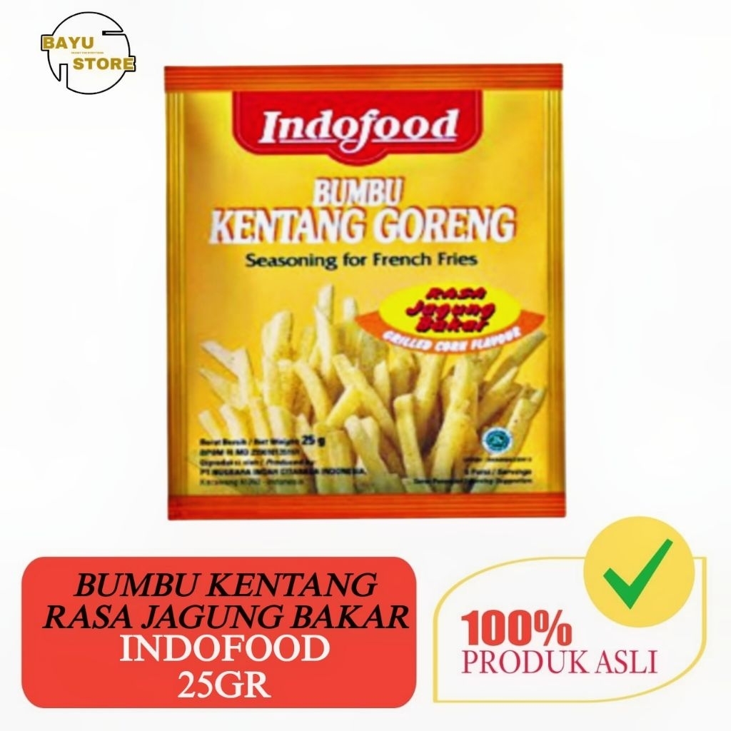 

Indofood Bumbu Kentang Goreng Rasa Jagung Bakar 25 Gr