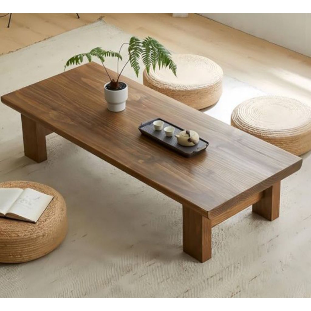 meja lesehan meja kopi 120x60x40 cm meja makan minimalis