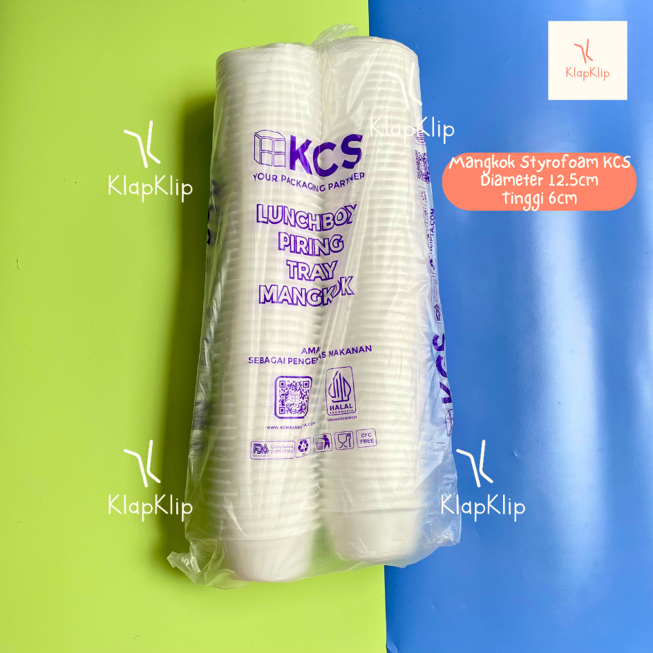1 pack = 100pcs Styrofoam Mangkok 12,5cm Styrofoam Bubur Styrofoam Kotak Nasi - Serofom Bubur Polos 