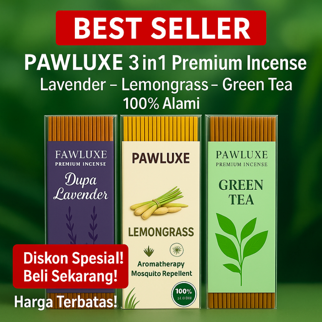 Dupa Aromaterapi Paket Hemat Beli 3 Lebih Murah / Lavender, Green Tea, Lemongrass / Wangi Tahan Lama