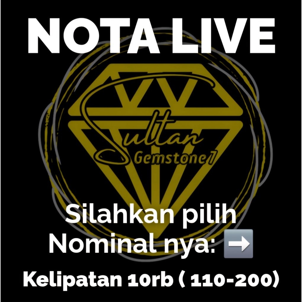 

Kertas Nota Live Silahkan Pilih Variasi Nominal