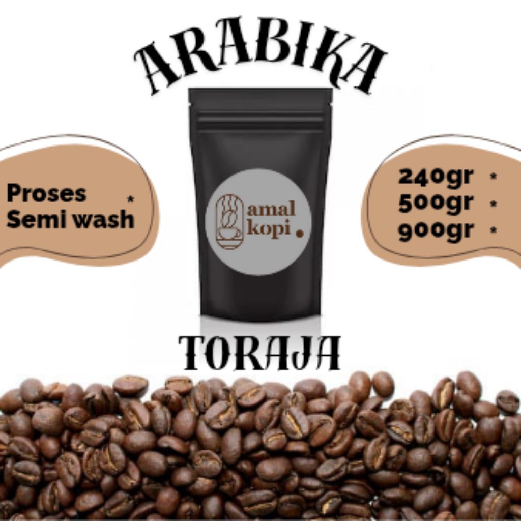 

Amal Kopi, Kopi Arabaika Toraja- Biji sangrai atau bubuk.