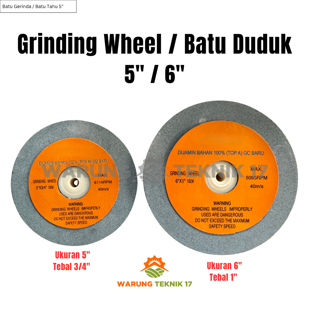 Batu Gerinda Duduk 5" / 6" Grinding Wheel 5 Inch 6 Inch Mata Gurinda Grenda Asah Amplas Poles