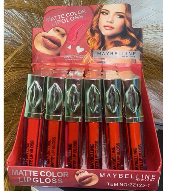 ( PER BOK 24 pcs)LIPGLOS MATTE MAYBELLINE+REVLON Lipgloss
