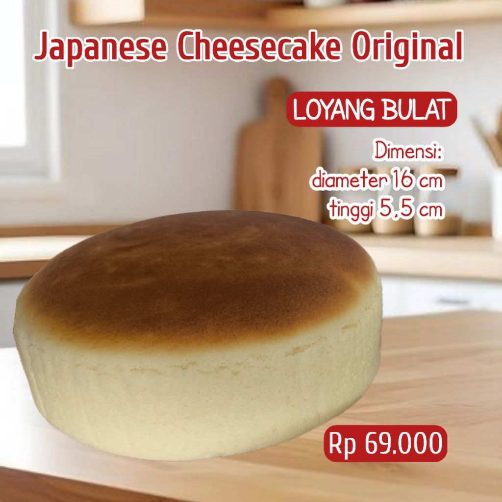 

Japanese Cheese Cake Original Bulat