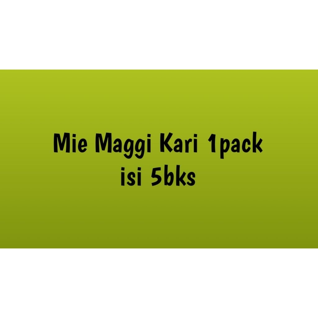 

Mie Maggie kari 1 pack isi 5bks#