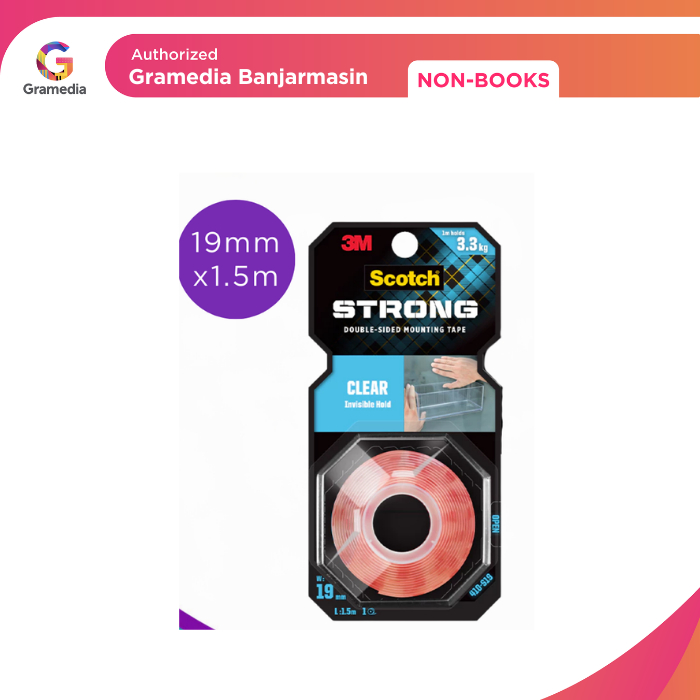 

Gramedia Banjarmasin - Selotip Transparan 3M Clear Mounting Tape 19 Mm X 1.5 M
