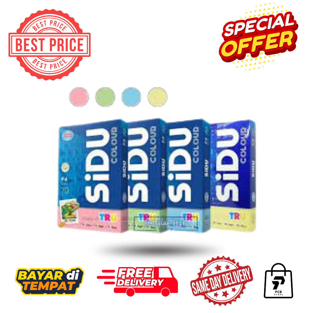 

Kertas HVS Warna Pink,Kuning,Biru,Hijau F4 70gsm Sinar Dunia Cetak & Fotokopi Untuk Kantor & Sekolah