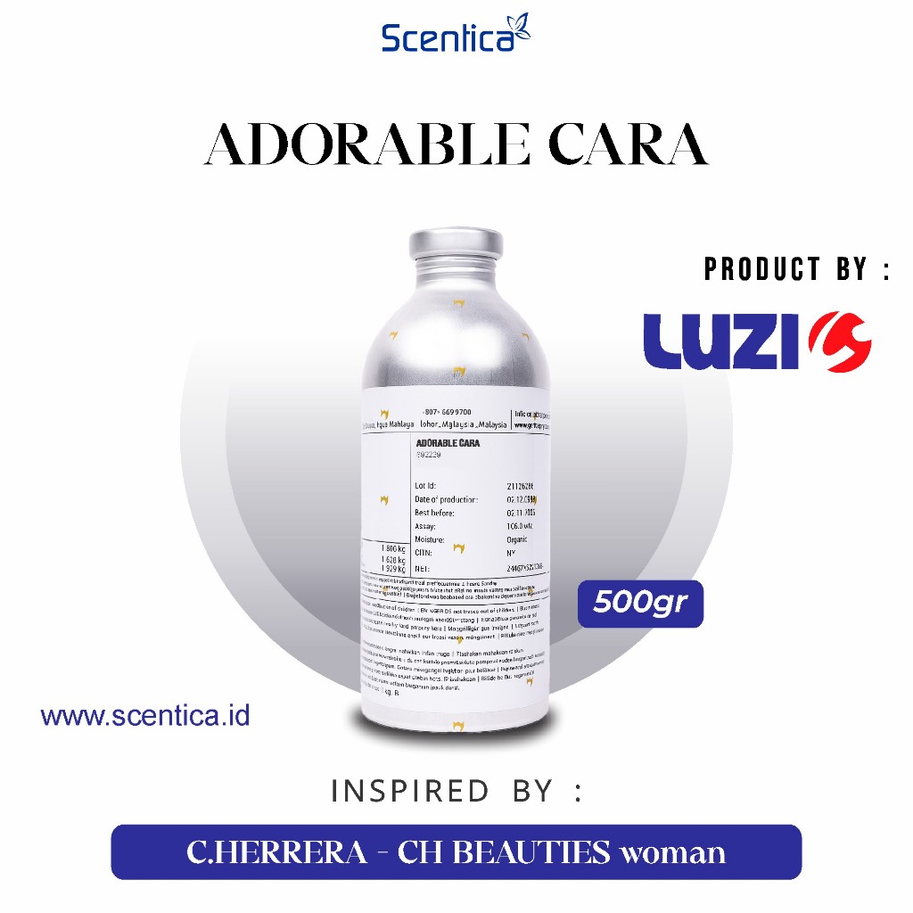 Bibit Parfum ADORABLE CARA Inspired By CH BEAUTIES Kemasan Segel 500gr Original Product By Luzi