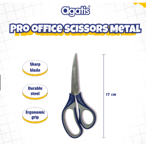

AGATIS PRO OFFICE SCISSORS 17CM - 111GRSOF-17-M-BC01