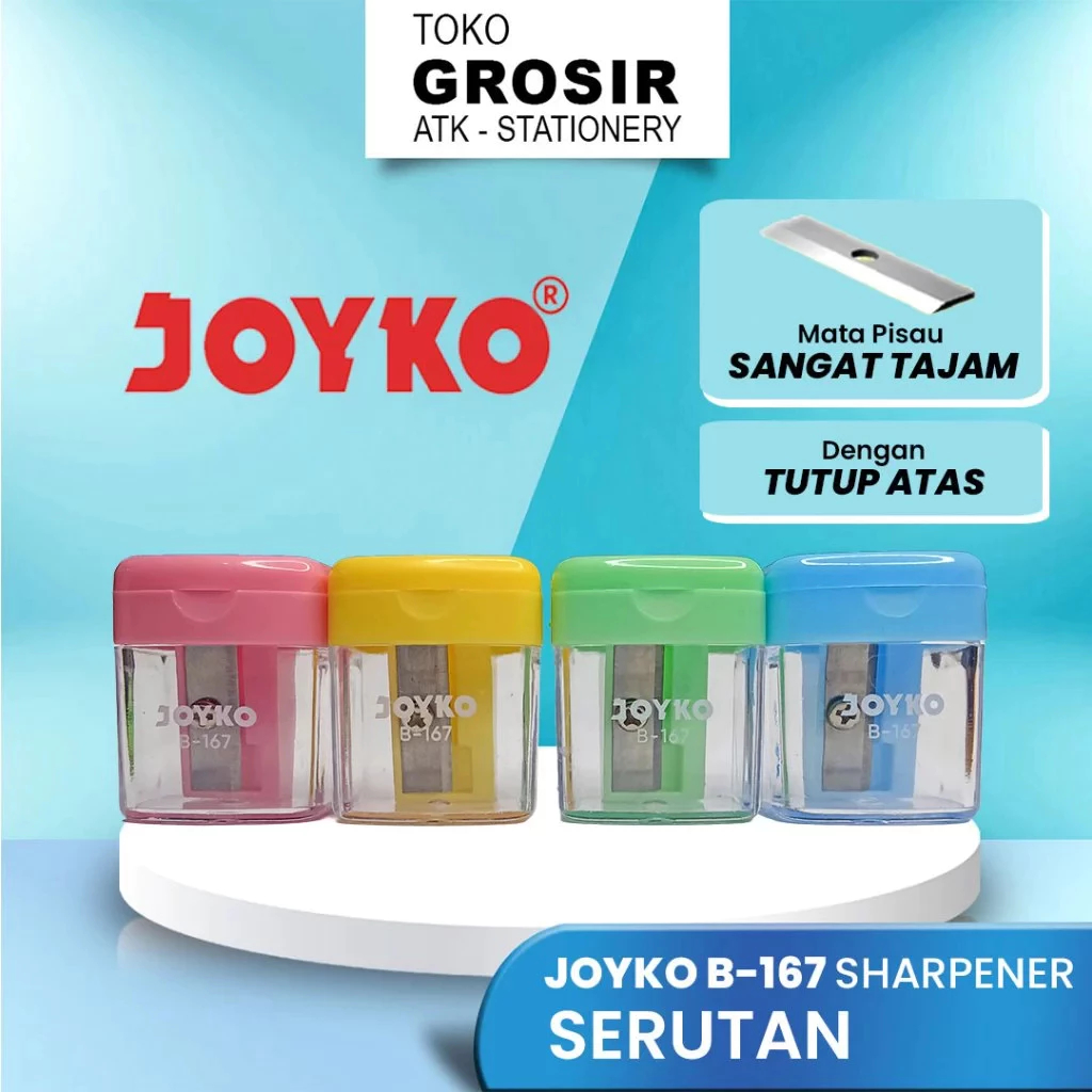 

(LIVE) RAUTAN JOYKO B-167 Warna Pastel / SHARPENER JOYKO B-167 (1 pcs - 1 hole) 2