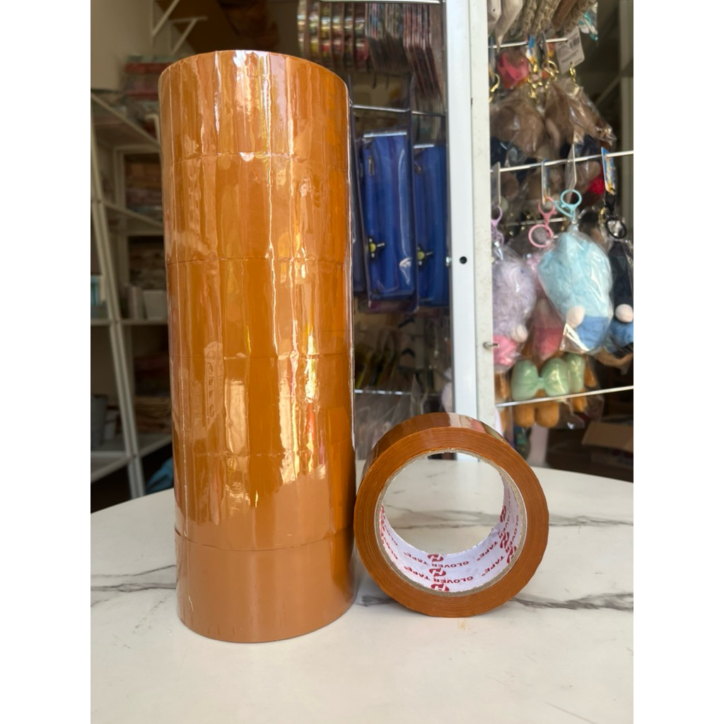 

Lakban Lengket 48mm 90 Yard Coklat Bening Tebal Premium