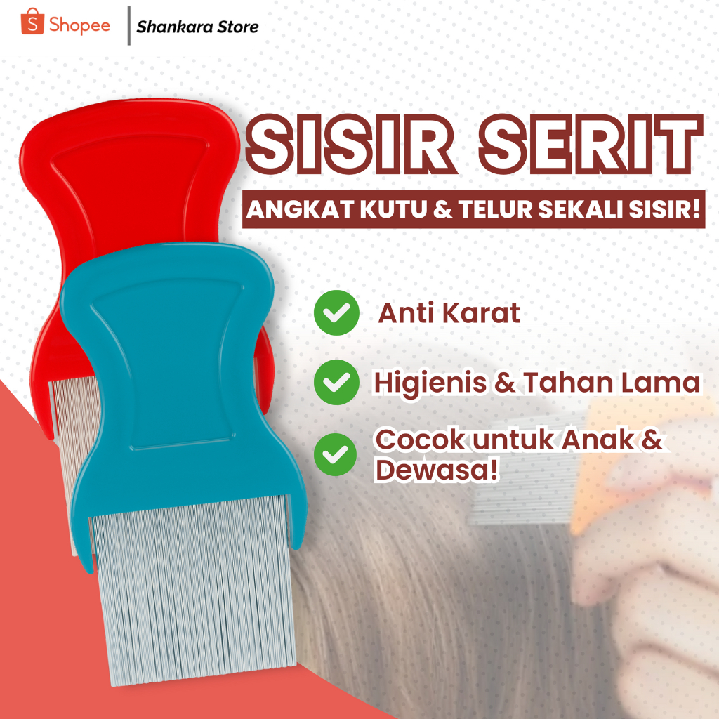 Serit Besi Magnet Kutu Rambut Dan Telurnya sisir anti kutu rambut