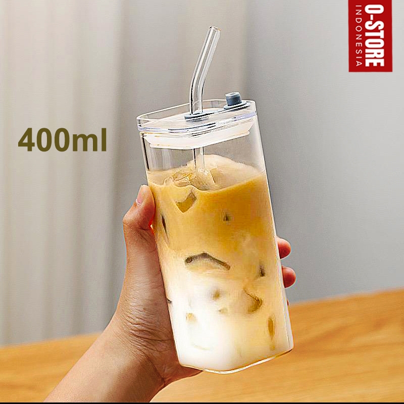 Tumbler Matcha Gelas Tumbler Kaca Sedotan Gelas Estetik Lucu Tumbler Minum Kaca Mug Thermos Latto