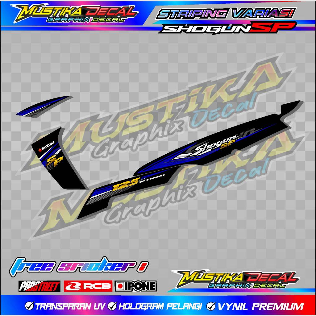 STRIPING VARIASI SUZUKI SHOGUN SP / STICKER LIST VARIASI MOTOR SHOGUN SP