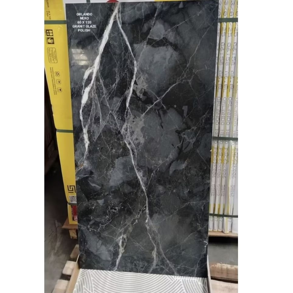 Granit Lantai, dinding 60x120 motif marmer hitam Glazedpolished by Garuda.orlando nero