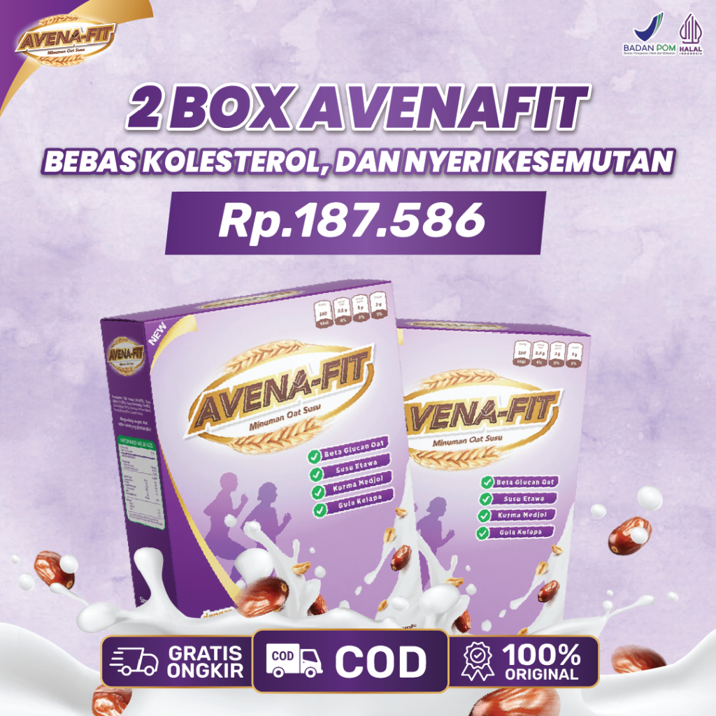 

Paket 2 Box Avenafit - Sarapan Sehat Susu Sereal Oat Bantu Normalkan Kadar Kolesterol dan Masalah Pencernaan