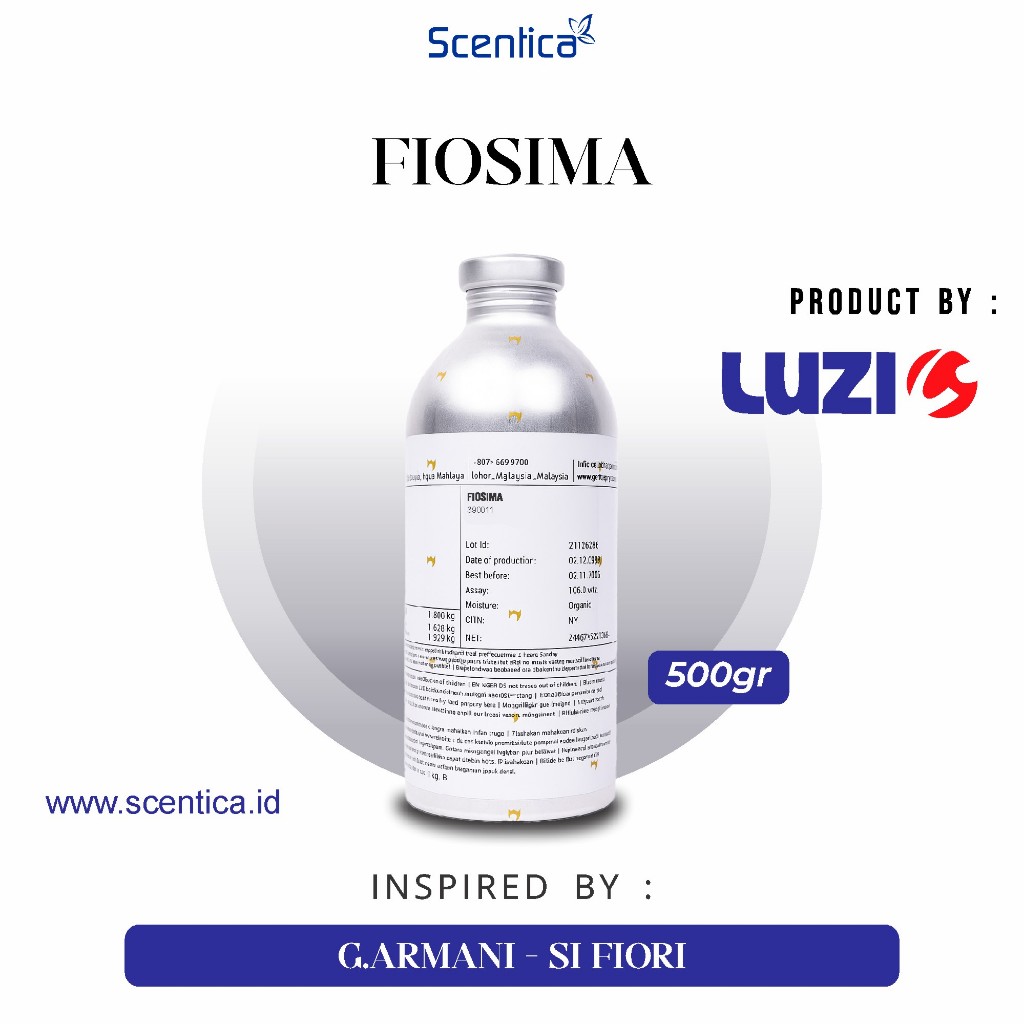 Bibit Parfum FIOSIMA Inspired By SI FIORI Kemasan Segel 500gr Original Product By Luzi