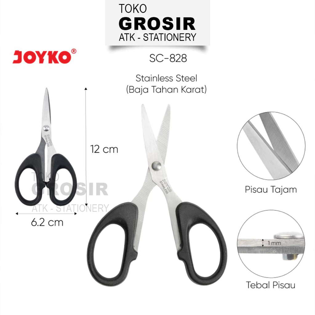 

(LIVE) SCISSORS JOYKO SC-828 KECIL ALAT PEMOTONG KERTAS / GUNTING 2