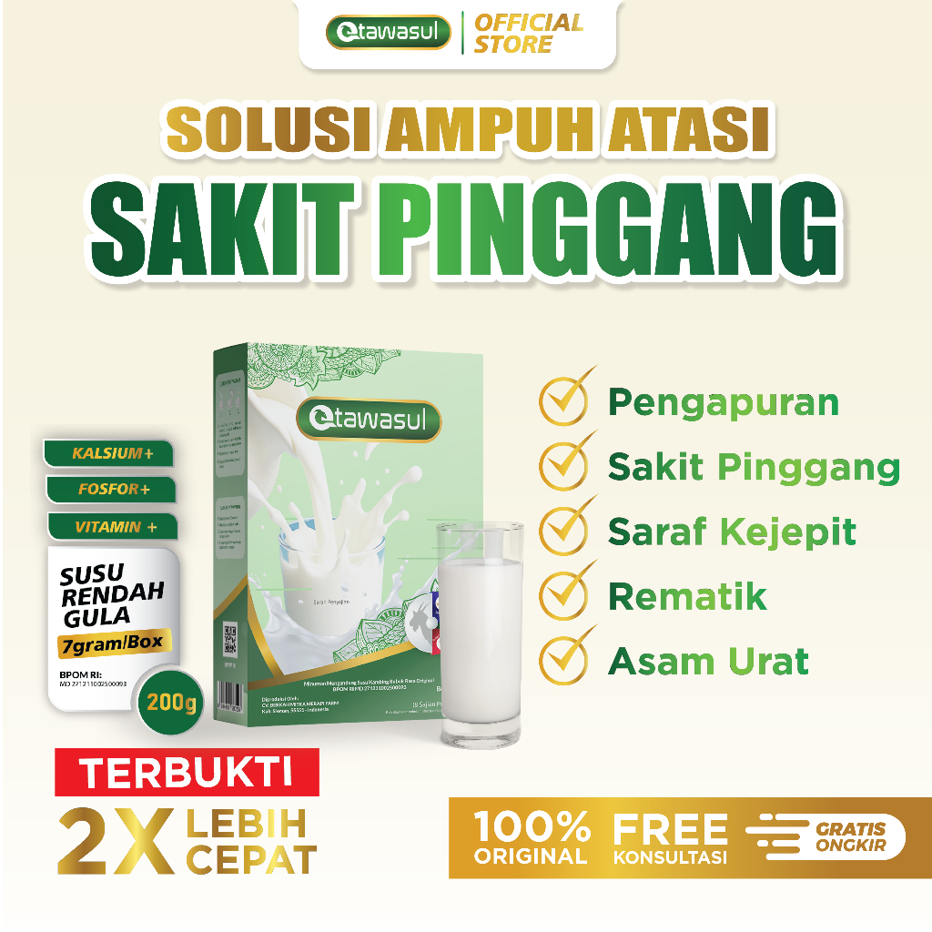 

Susu Herbal Sakit Pinggang Saraf Kejepit Ampuh BPOM Nyeri Pinggang Dan Kaki Syaraf Kejepit Etawasul